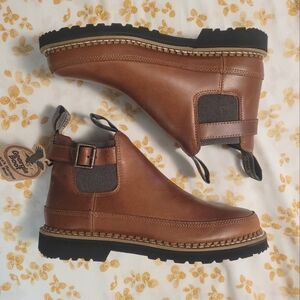 Georgia Boot Women's Brown Buckle Chelsea Romeo Size 8.5